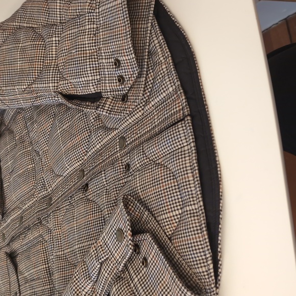 Zadig & Voltaire Padded Jacket in Brown Check - Picture 4 of 7